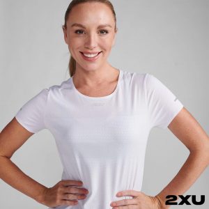 2XU Light Speed高階運動短袖上衣 白/反光銀 女