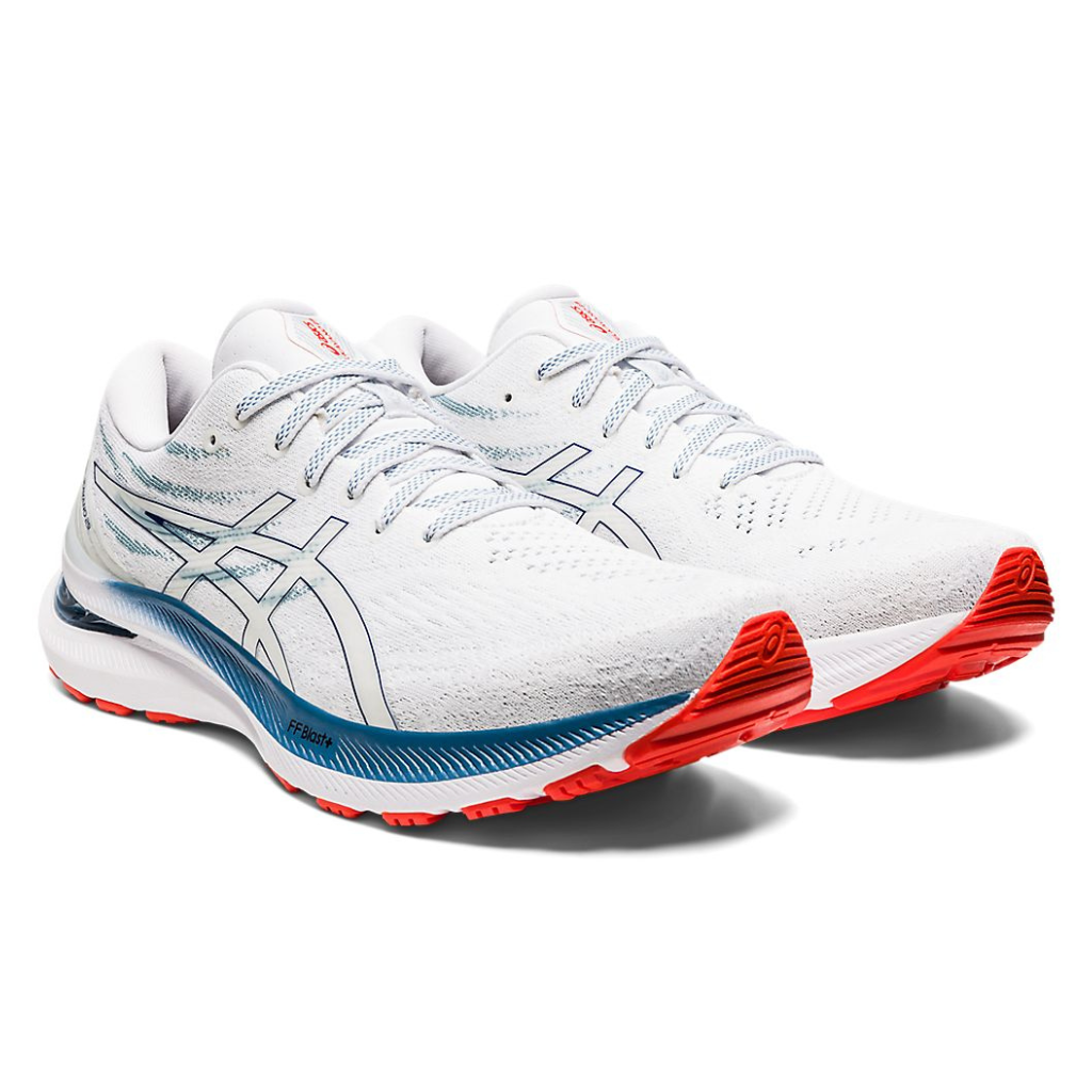 ASICS GEL-KAYANO 29 白/銀光藍男- 馬拉松世界