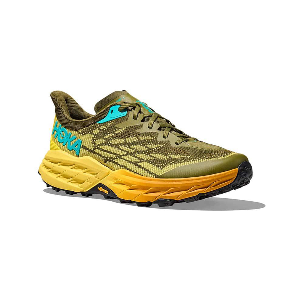 HOKA ONE ONE Speedgoat 5 酪梨綠/百香果黃男- 馬拉松世界